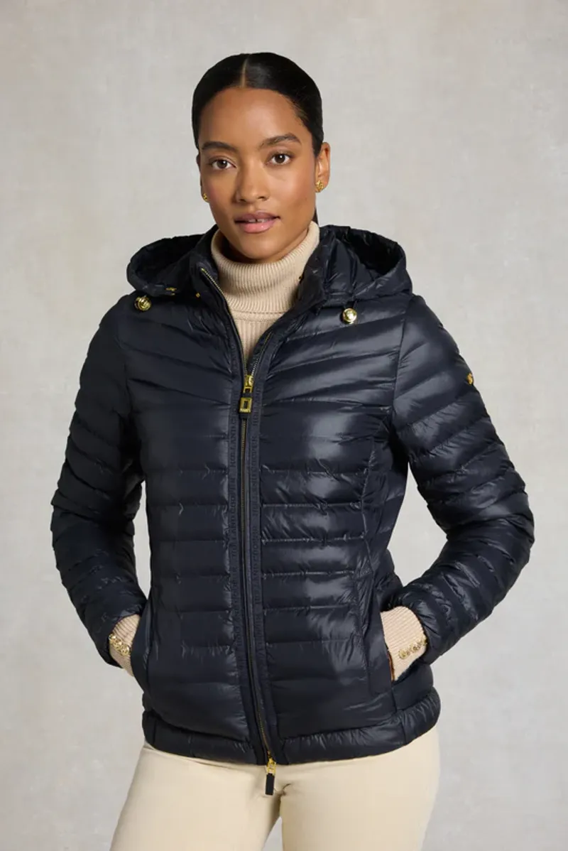 Holland Cooper Lightweight Puffer Jacket Ladies in Ink Navy