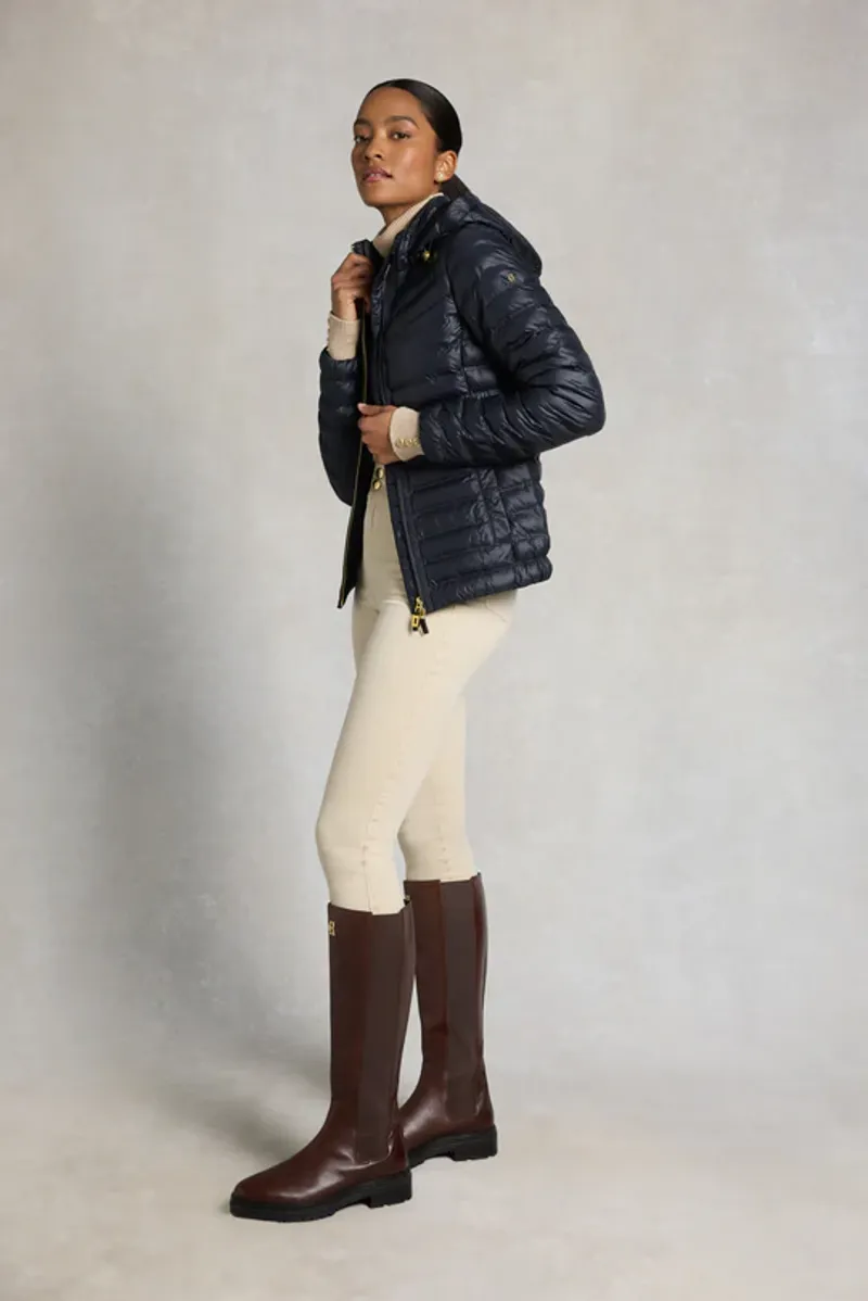 Holland Cooper Lightweight Puffer Jacket Ladies in Ink Navy-2