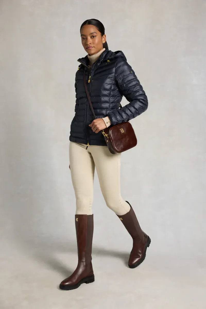 Holland Cooper Lightweight Puffer Jacket Ladies in Ink Navy-3