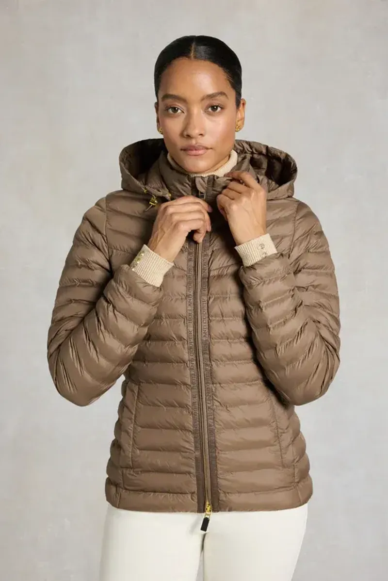 Holland Cooper Lightweight Puffer Jacket Ladies in Chestnut-2