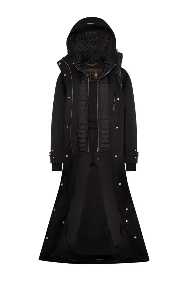 Holland Cooper Longline Training Coat Ladies in Black-7