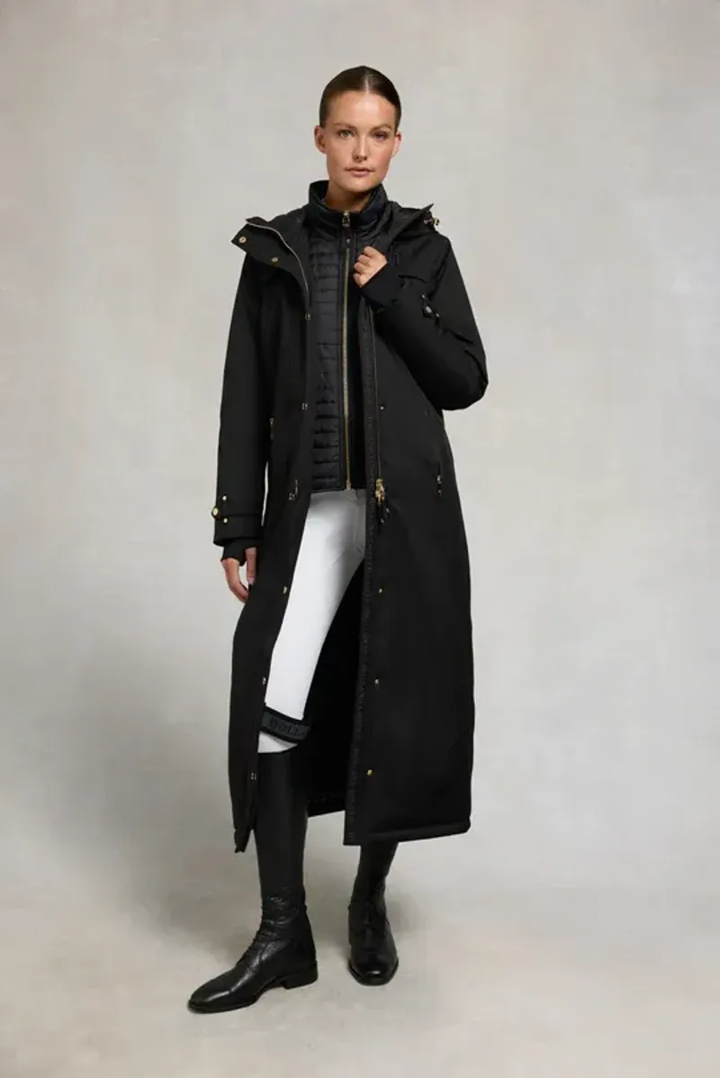 Holland Cooper Longline Training Coat Ladies in Black-5