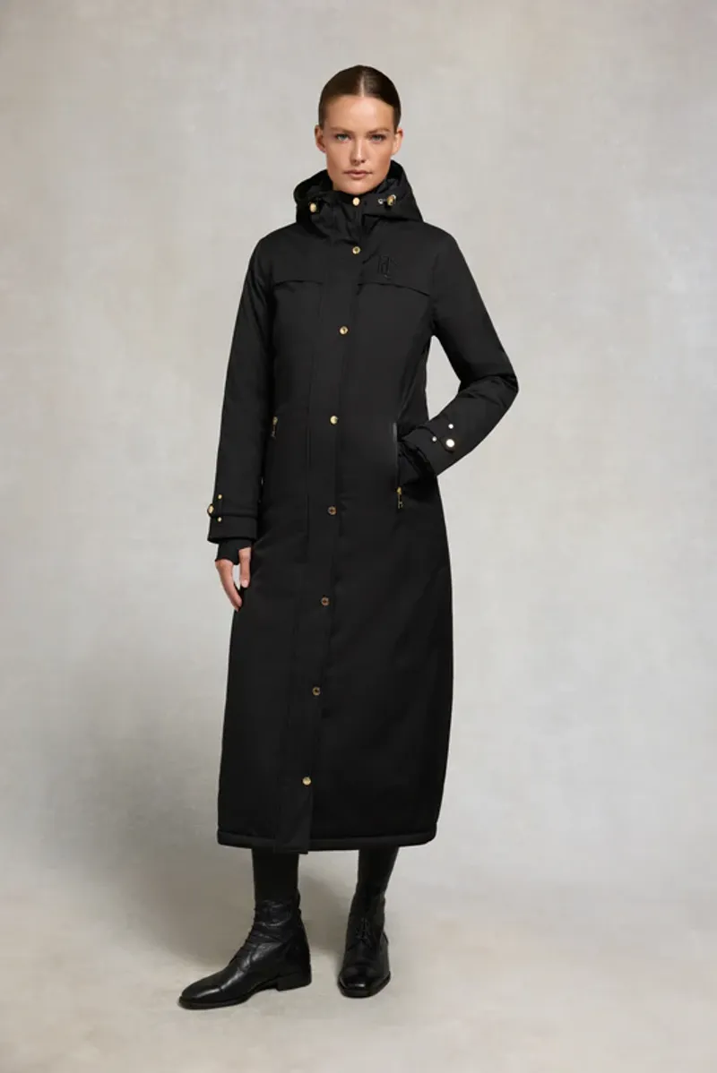 Holland Cooper Longline Training Coat Ladies in Black