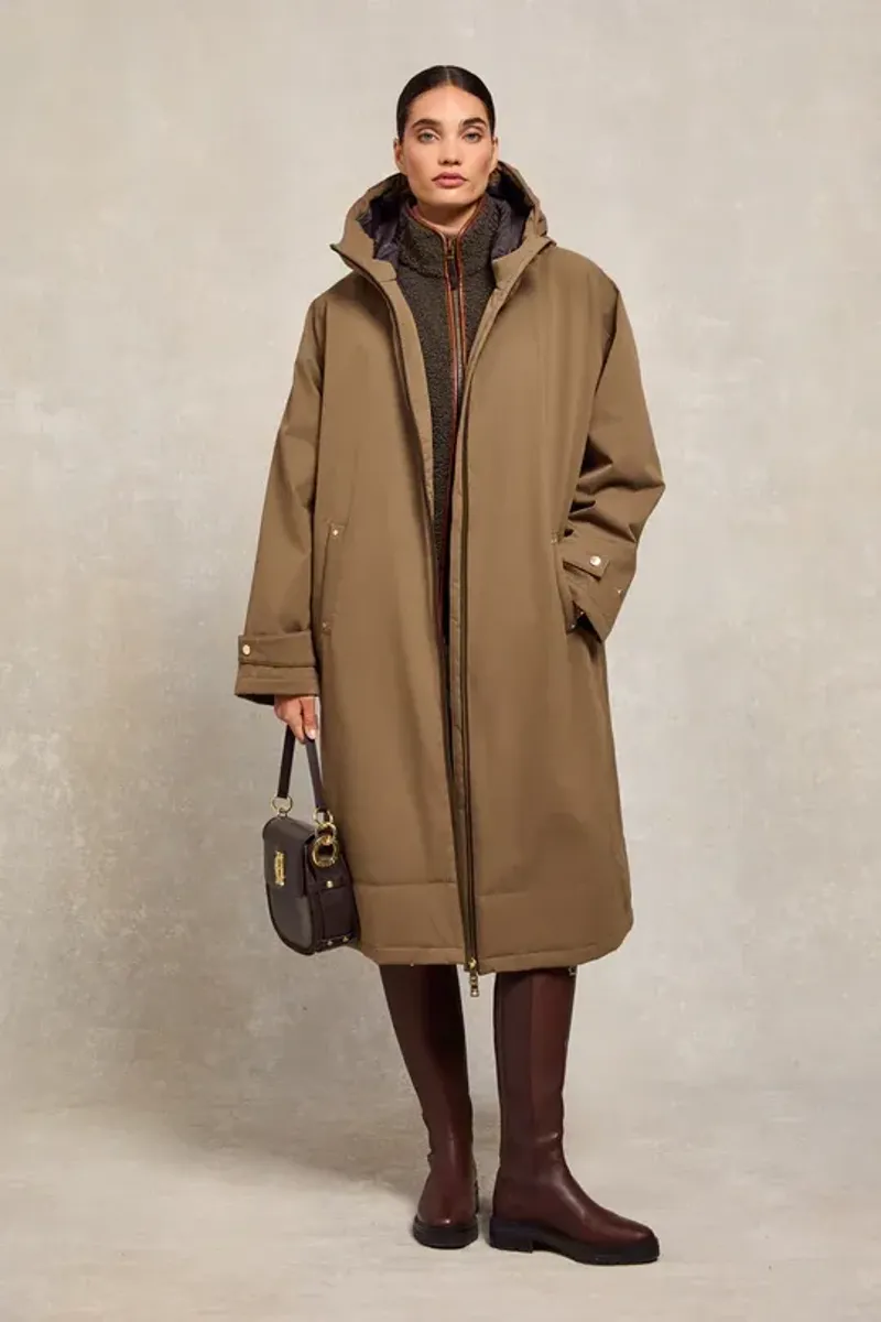 Holland Cooper One-Size Waterproof Coat Ladies in Mink