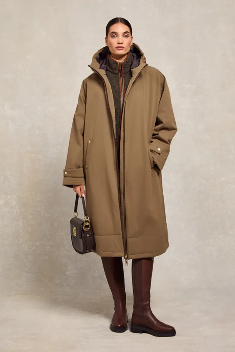 Holland Cooper One-Size Waterproof Coat Ladies in Mink