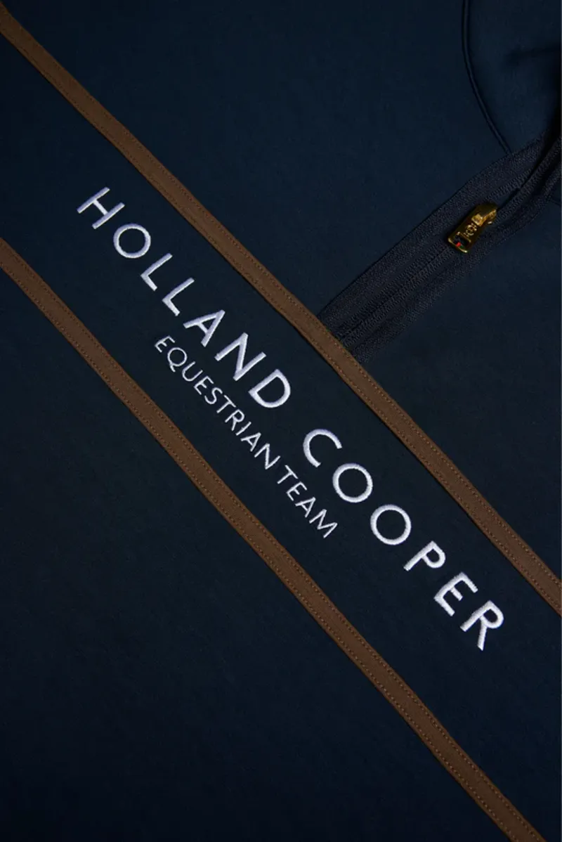 Holland Cooper Equestrian Quarter Zip Neck Sweat Ladies in Ink Navy-7