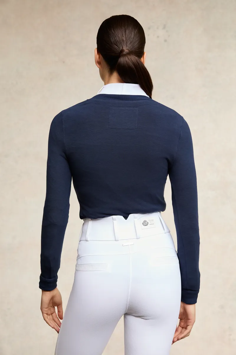 Holland Cooper Soft Touch V-Neck Ladies in Ink Navy-4