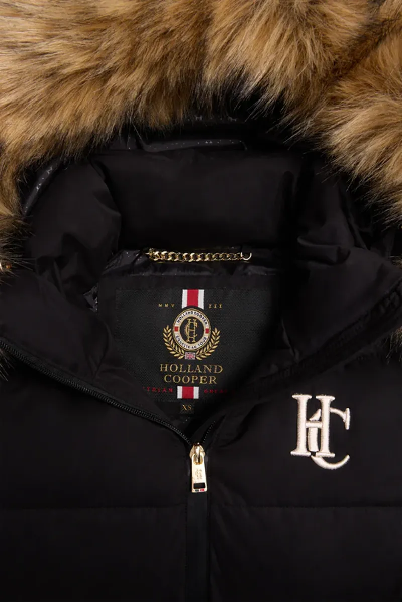 Holland Cooper Team Padded Coat Ladies in Ink Navy-4