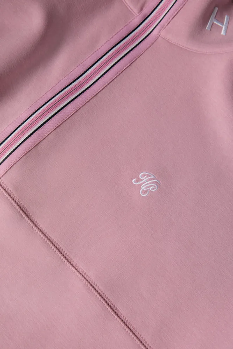 Holland Cooper Windsor Quarter Zip Sweat Ladies in Dawn Pink-5
