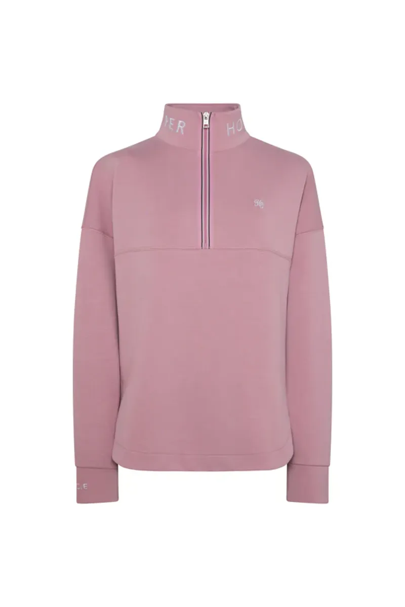 Holland Cooper Windsor Quarter Zip Sweat Ladies in Dawn Pink-8