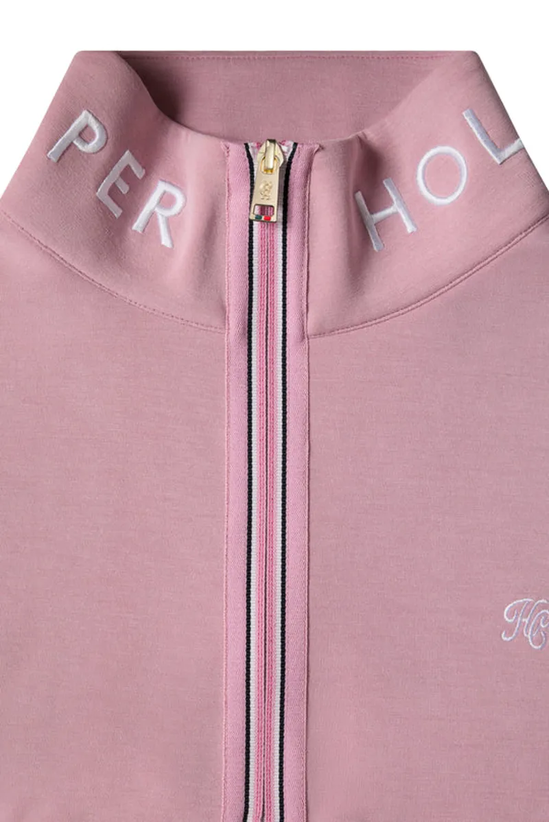 Holland Cooper Windsor Quarter Zip Sweat Ladies in Dawn Pink-7