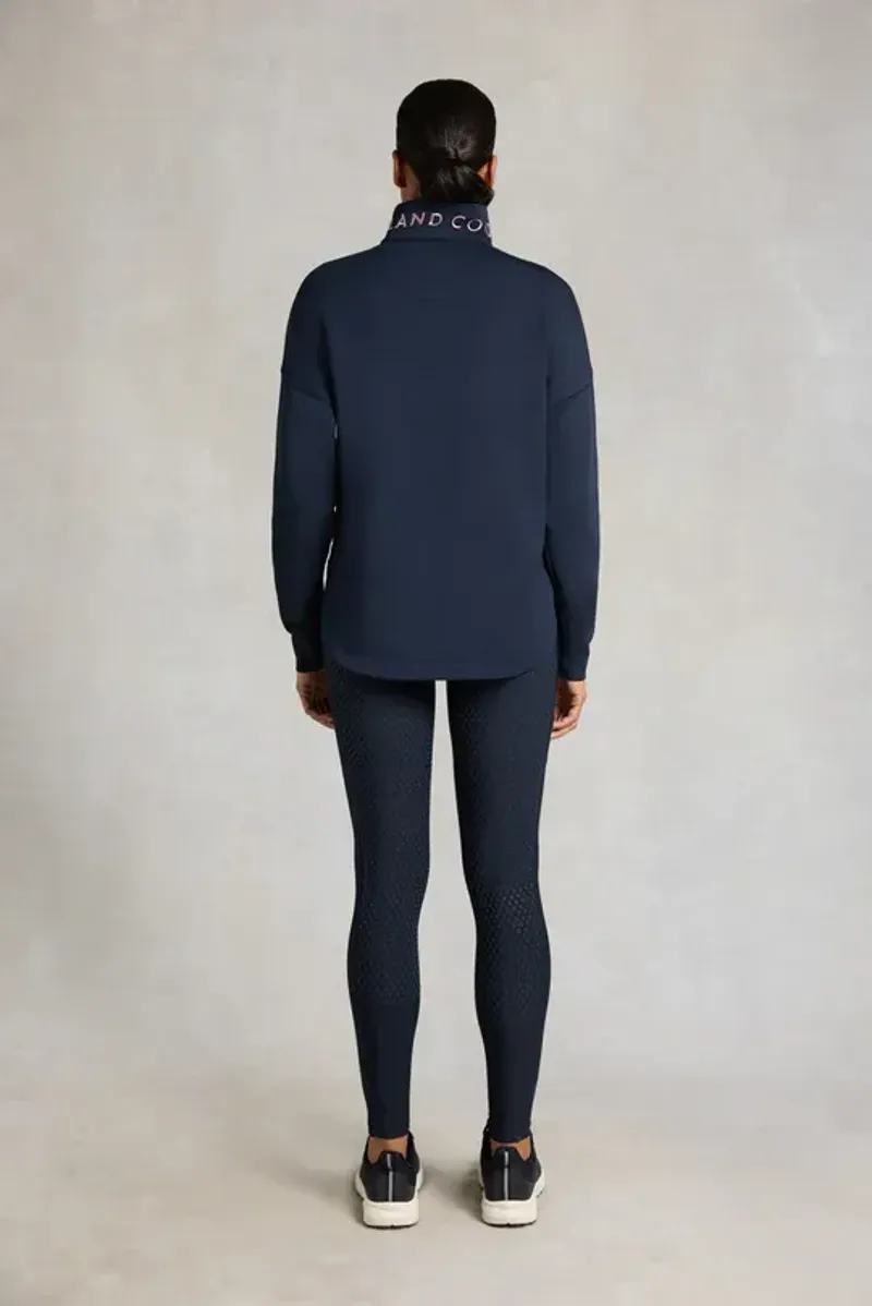 Holland Cooper Windsor Quarter Zip Sweat Ladies in Ink Navy-7