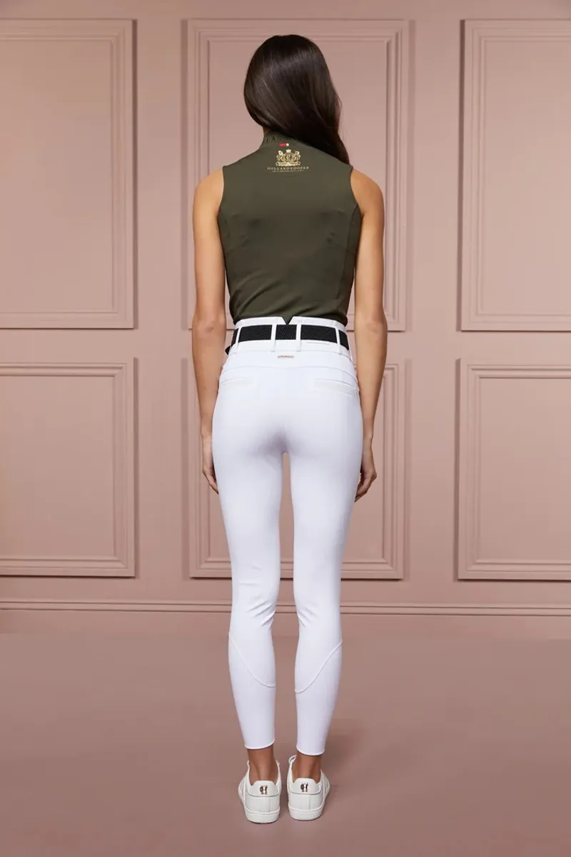 Holland Cooper Premium High Rise Breeches Ladies in White-2