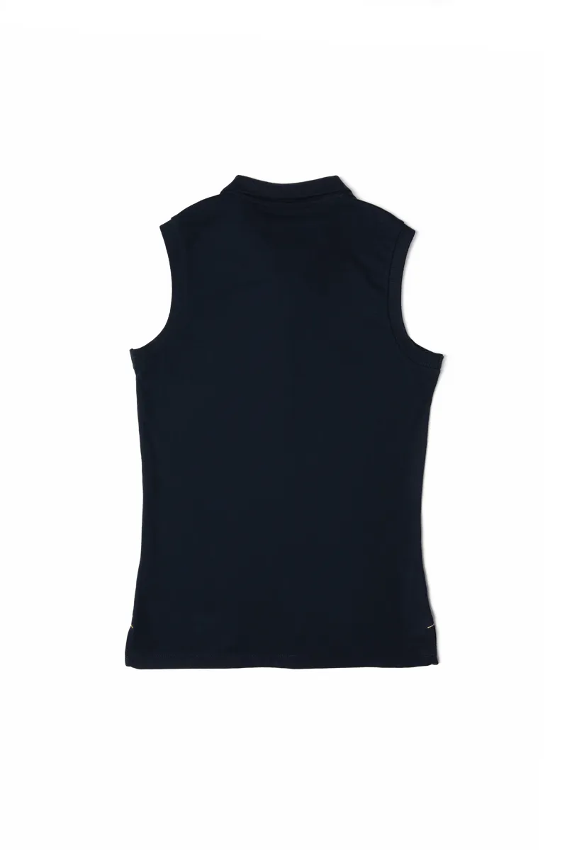 Holland Cooper Sleeveless Polo Ladies in Ink Navy-4