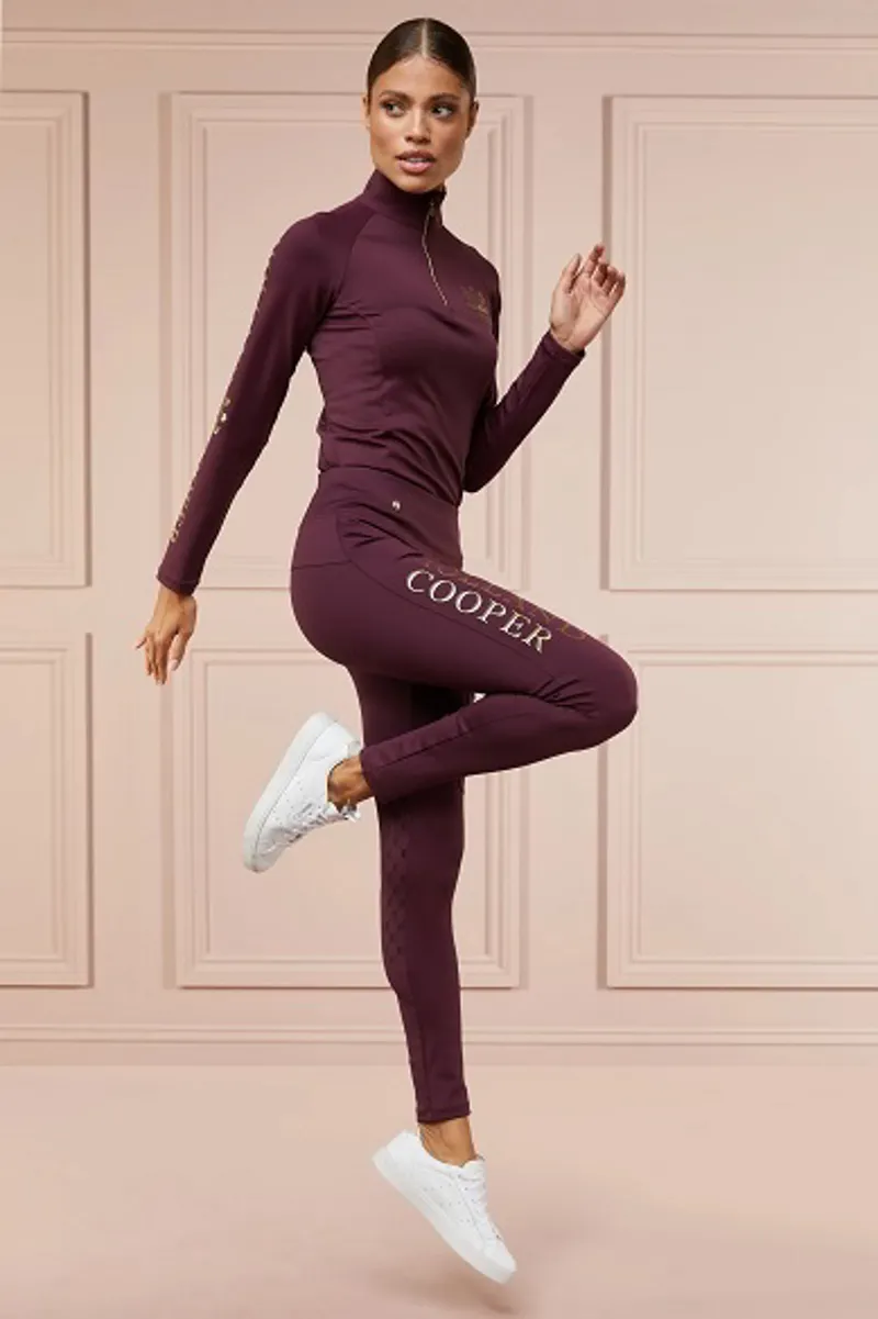 Holland Cooper Sport Leggings Ladies in Mulberry-3