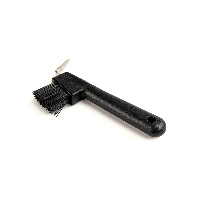 Shires EZI-GROOM Hoof Pick with Brush in Black
