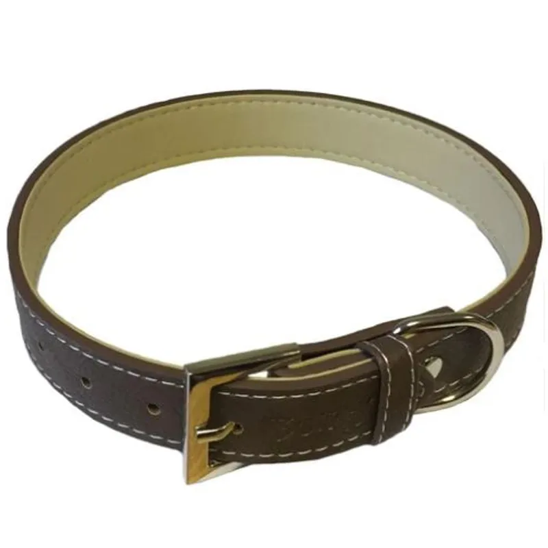 Bunty Leather Dog Collar in Brown