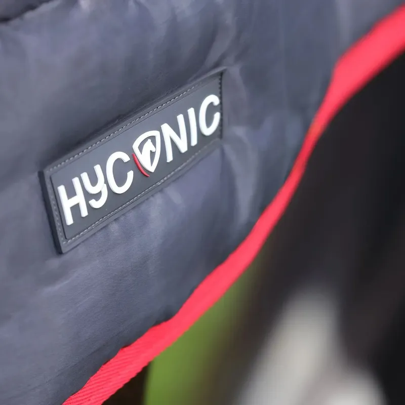 Hy Equestrian HyCONIC 250g Stable Rug - Charcoal and Red-3