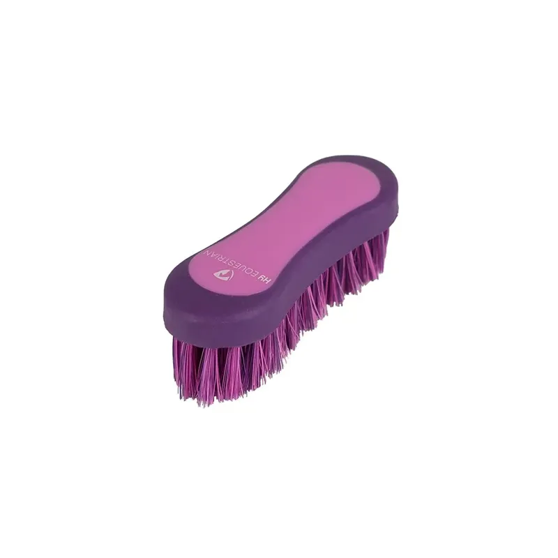 Hy Equestrian Pro Groom Face Brush in Purple and Pink