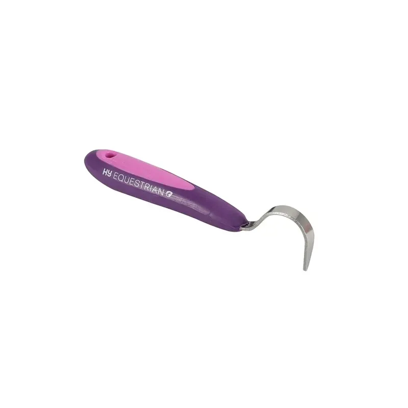 Hy Equestrian Pro Groom Hoof Pick in Purple and Pink
