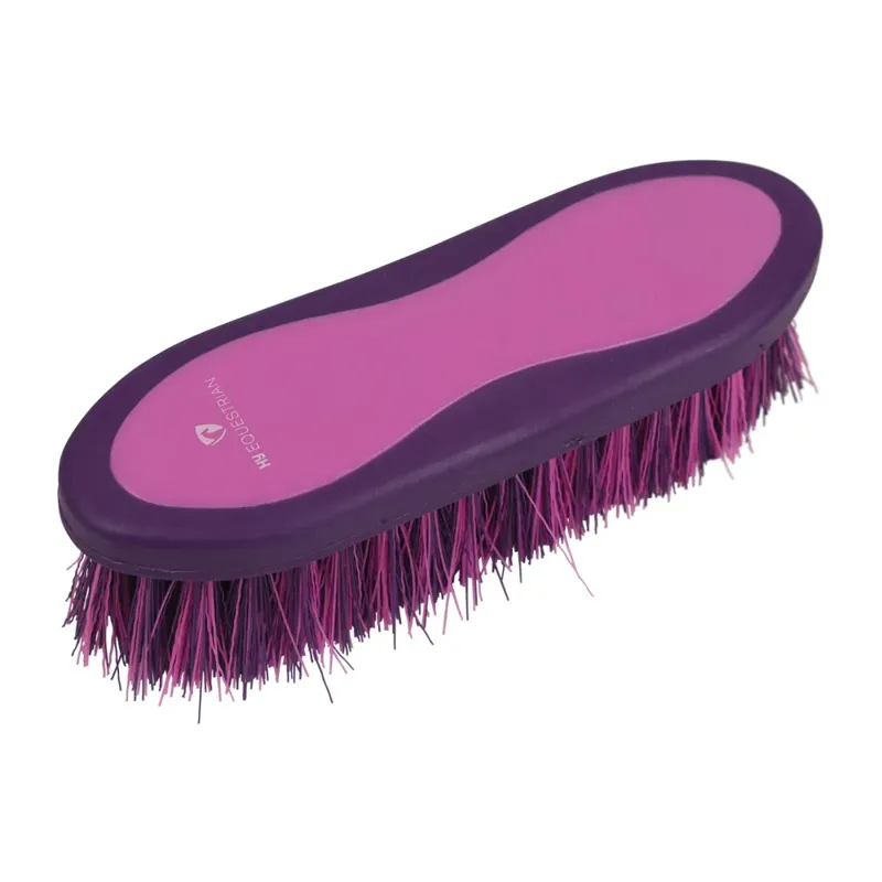 Hy Equestrian Pro Groom Dandy Brush in Purple and Pink