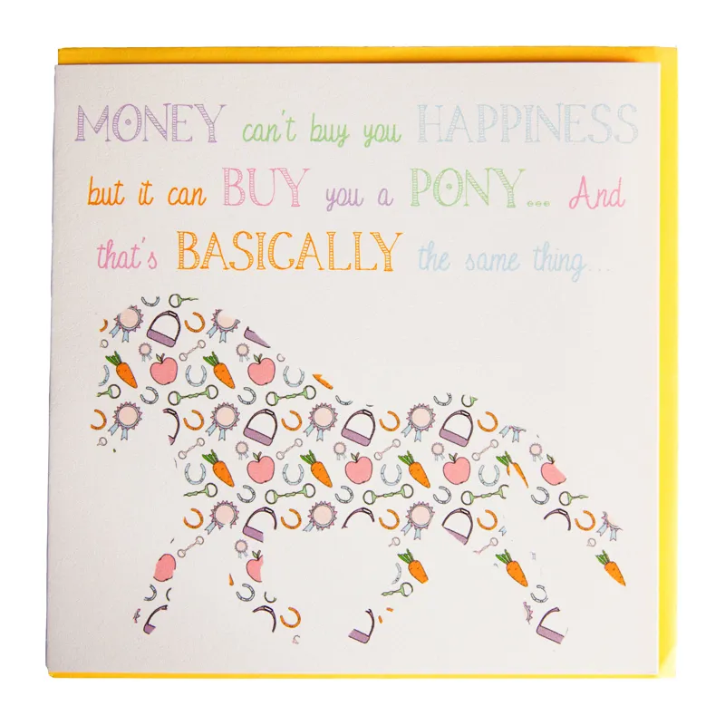 Gubblecote Greetings Card Money cant buy you Happiness
