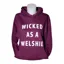 Wicked As A Welshie Hoodie Adults in Plum