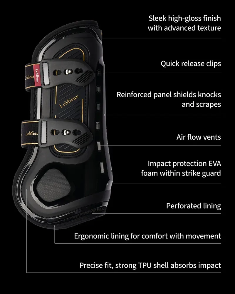 LeMieux Impact Pro Tendon Boot in Black-4
