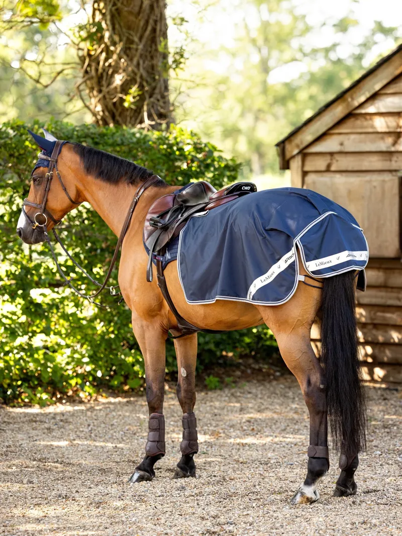 LeMieux Arika Waterproof Quarter Sheet in Navy-2