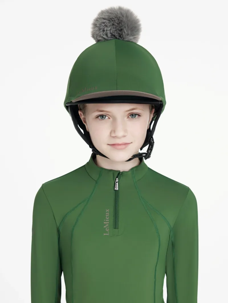 LeMieux Hat Silk in Hunter Green-1