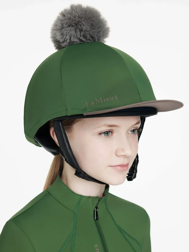 LeMieux Hat Silk in Hunter Green-3