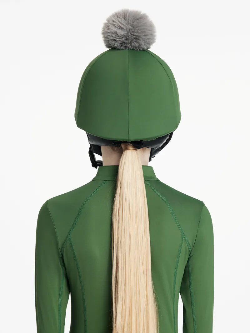 LeMieux Hat Silk in Hunter Green-2