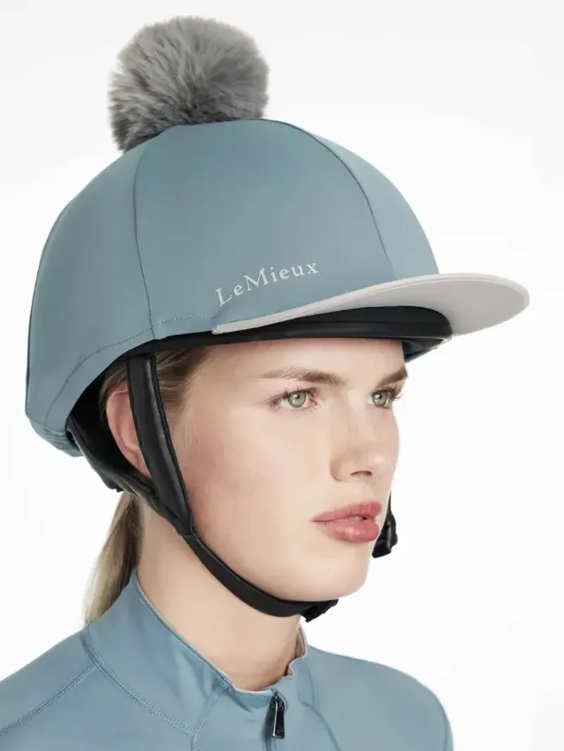 LeMieux Hat Silk in Ice Blue-3