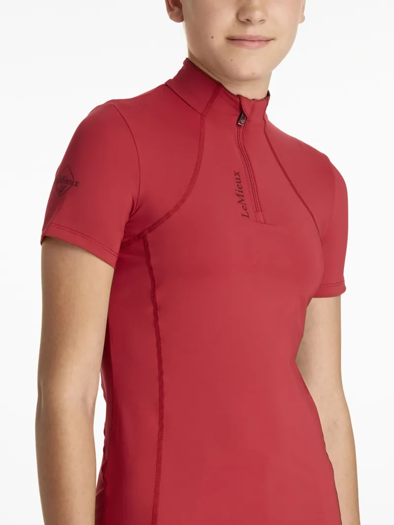 LeMieux Young Rider Classique Short Sleeve Base Layer in Chilli-2