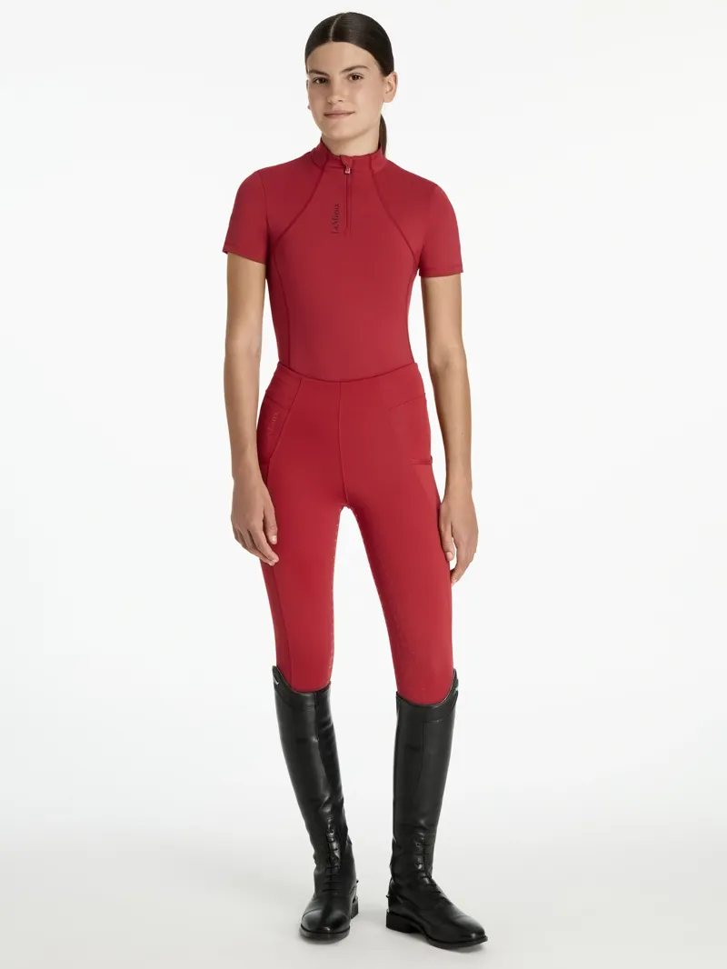 LeMieux Young Rider Classique Short Sleeve Base Layer in Chilli-3
