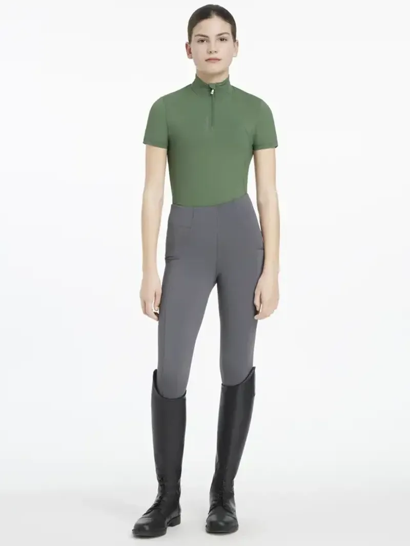 LeMieux Young Rider Classique Short Sleeve Base Layer in Hunter Green-1