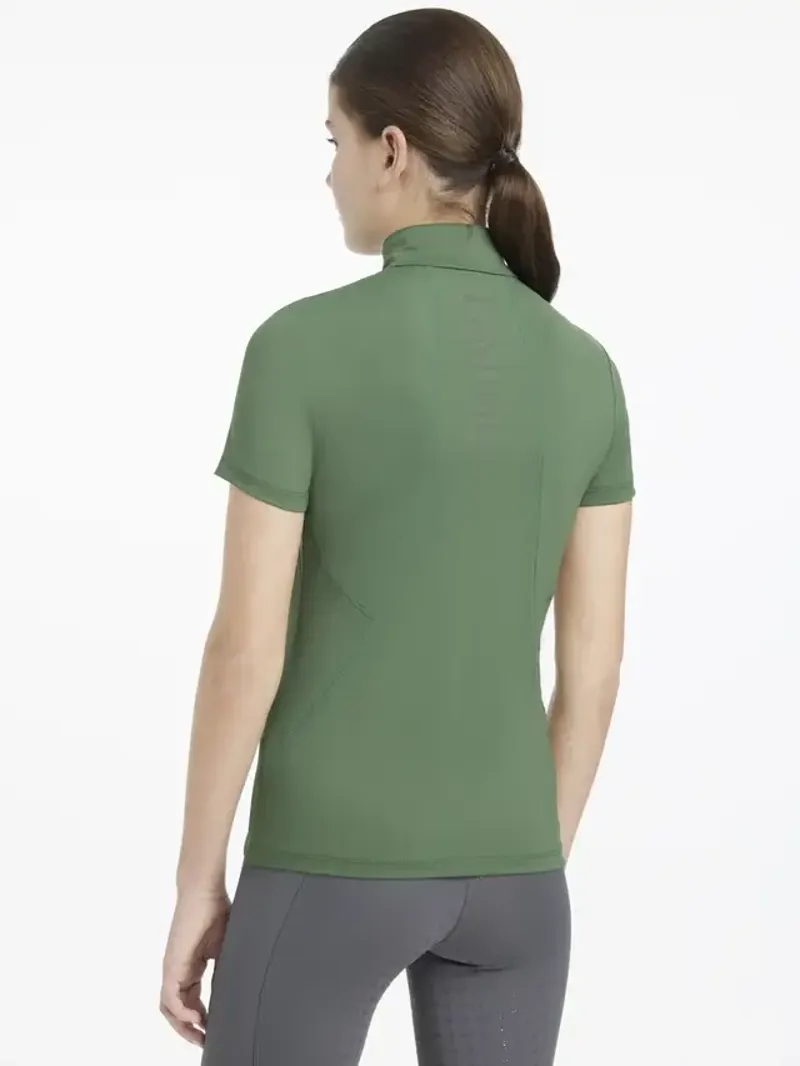 LeMieux Young Rider Classique Short Sleeve Base Layer in Hunter Green-2