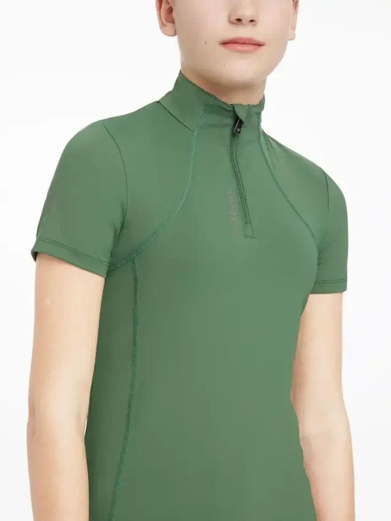 LeMieux Young Rider Classique Short Sleeve Base Layer in Hunter Green-3