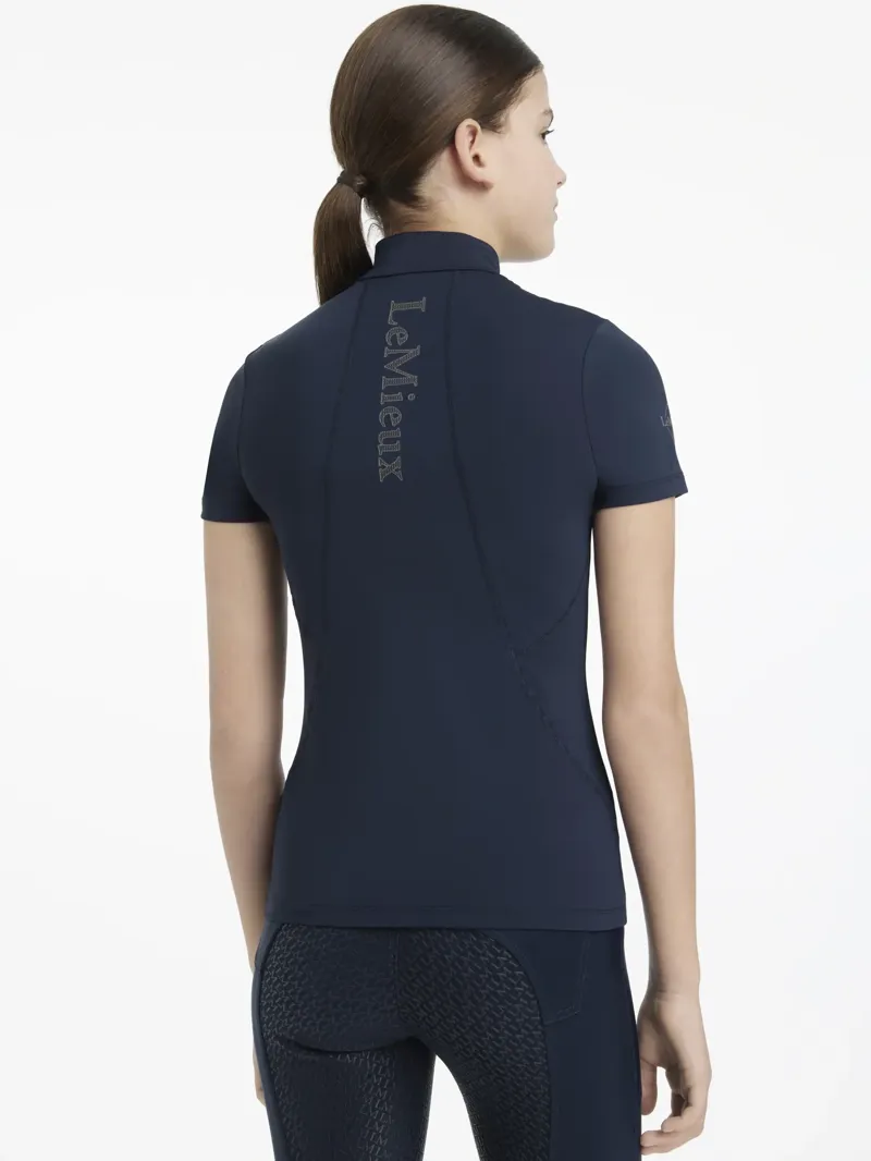 LeMieux Young Rider Classique Short Sleeve Base Layer in Navy-3