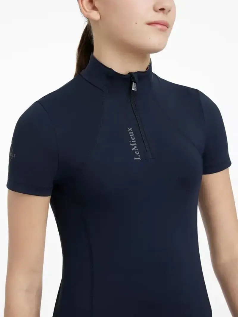LeMieux Young Rider Classique Short Sleeve Base Layer in Navy-1