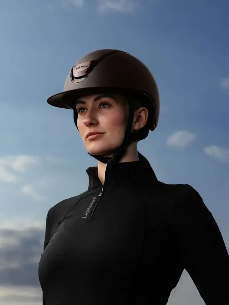 LeMieux Verv Competition Helmet in Matte Brown-3