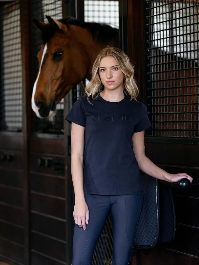 LeMieux Brilliance T-Shirt Ladies in Navy-4