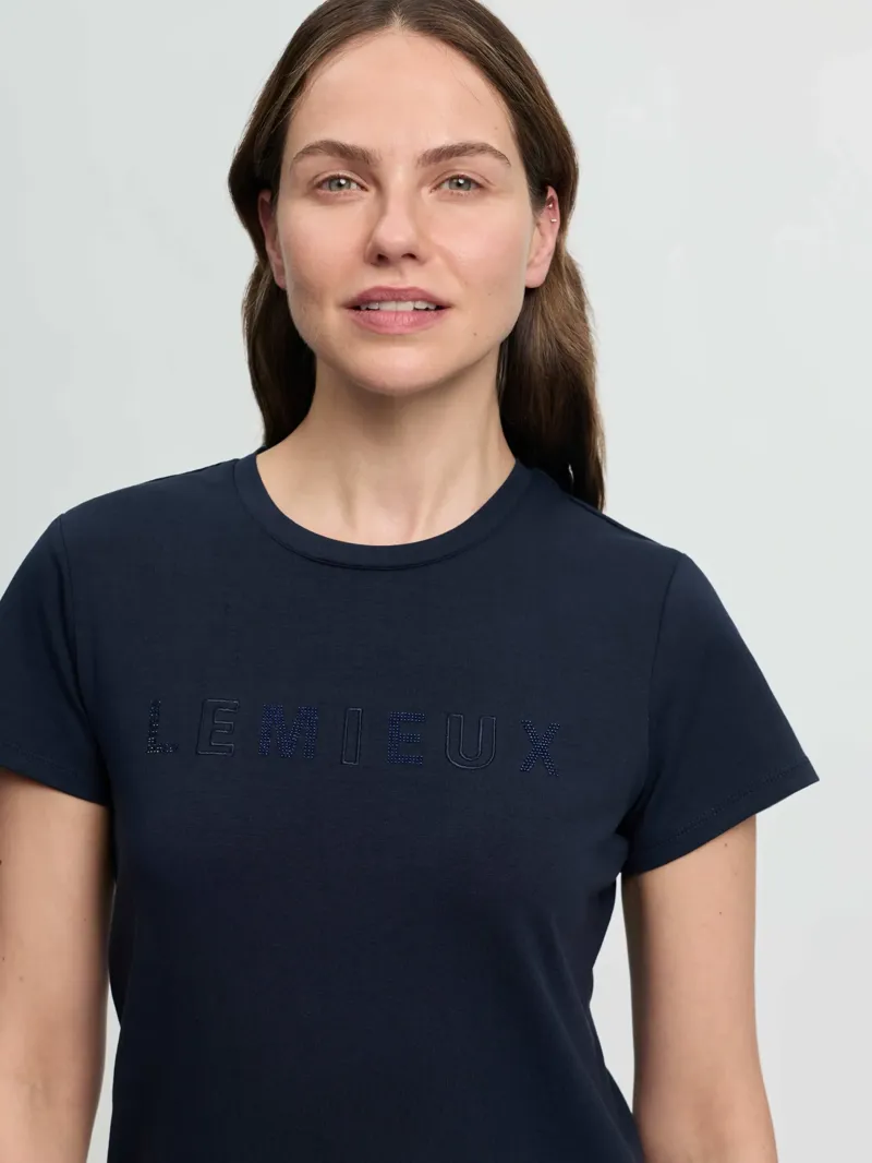 LeMieux Brilliance T-Shirt Ladies in Navy-2