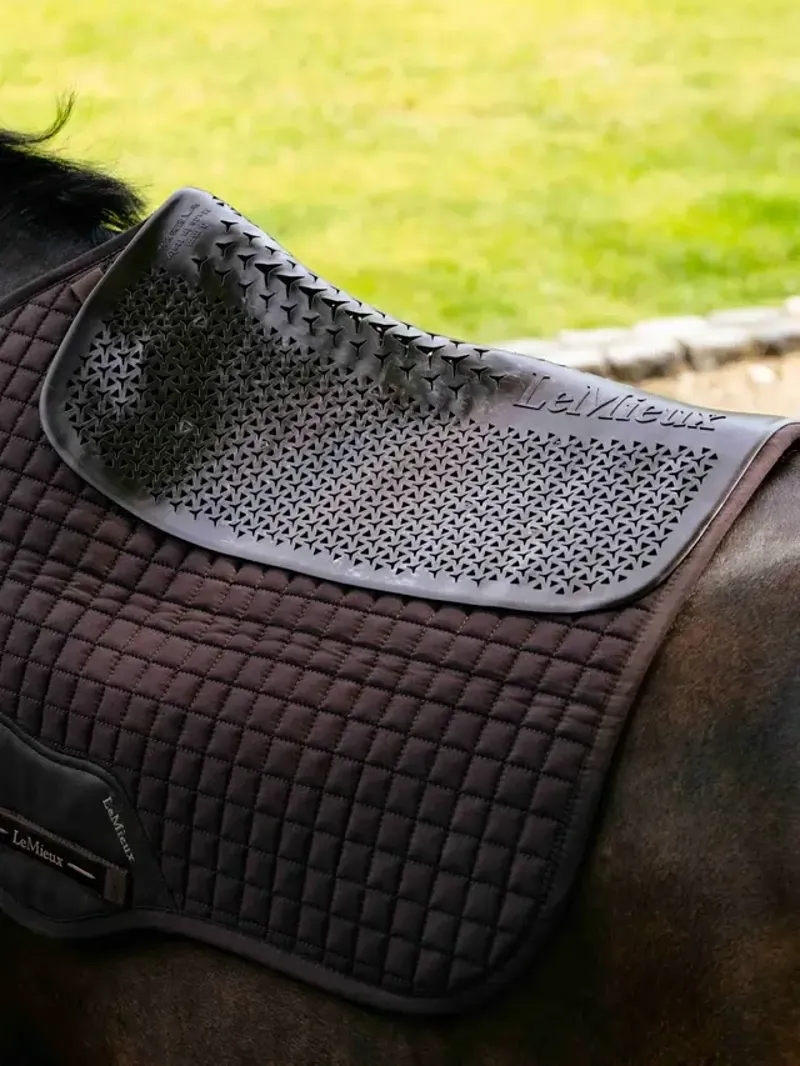 LeMieux Gel-Tek Slimline Half Pad in Brown-1