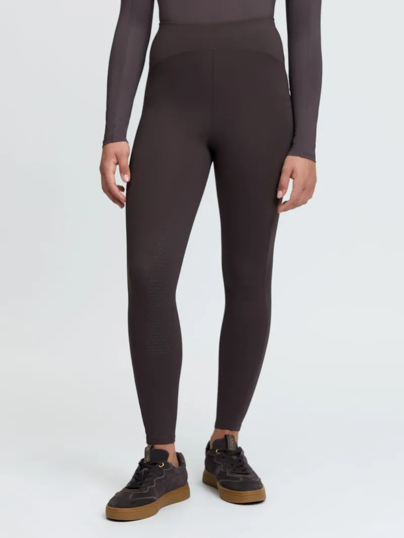 LeMieux Young Rider Nell Brushed Riding Leggings Pull Ons in Cocoa