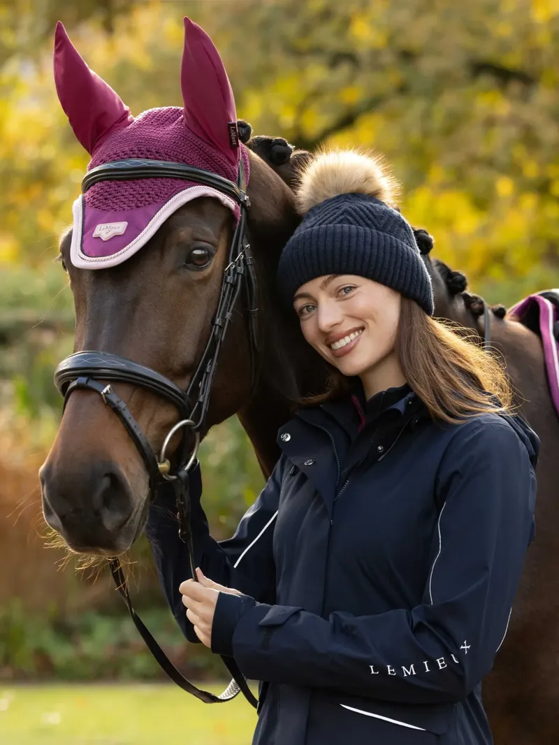 LeMieux Clara Knit Beanie in Navy-3