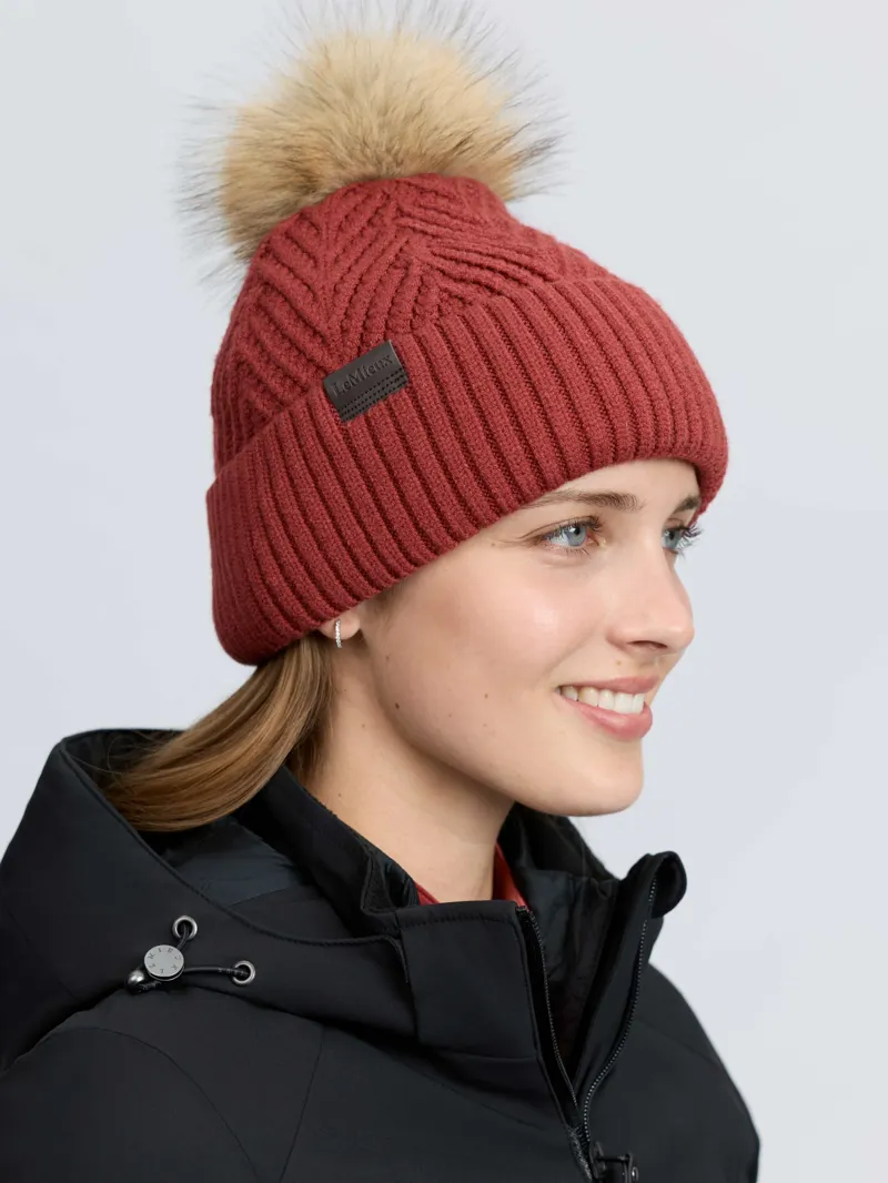 LeMieux Clara Knit Beanie in Russet-2