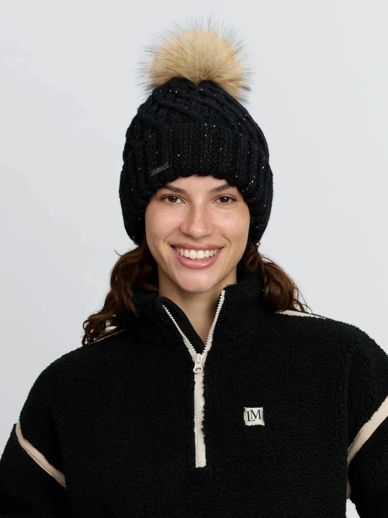 LeMieux Bernie Sequin Beanie in Black