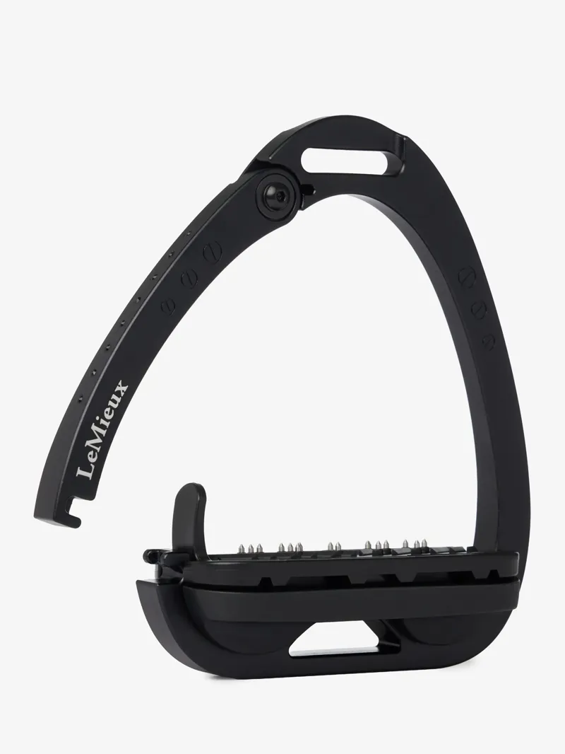 LeMieux Brilliance Vector Balance Stirrups in Black-3