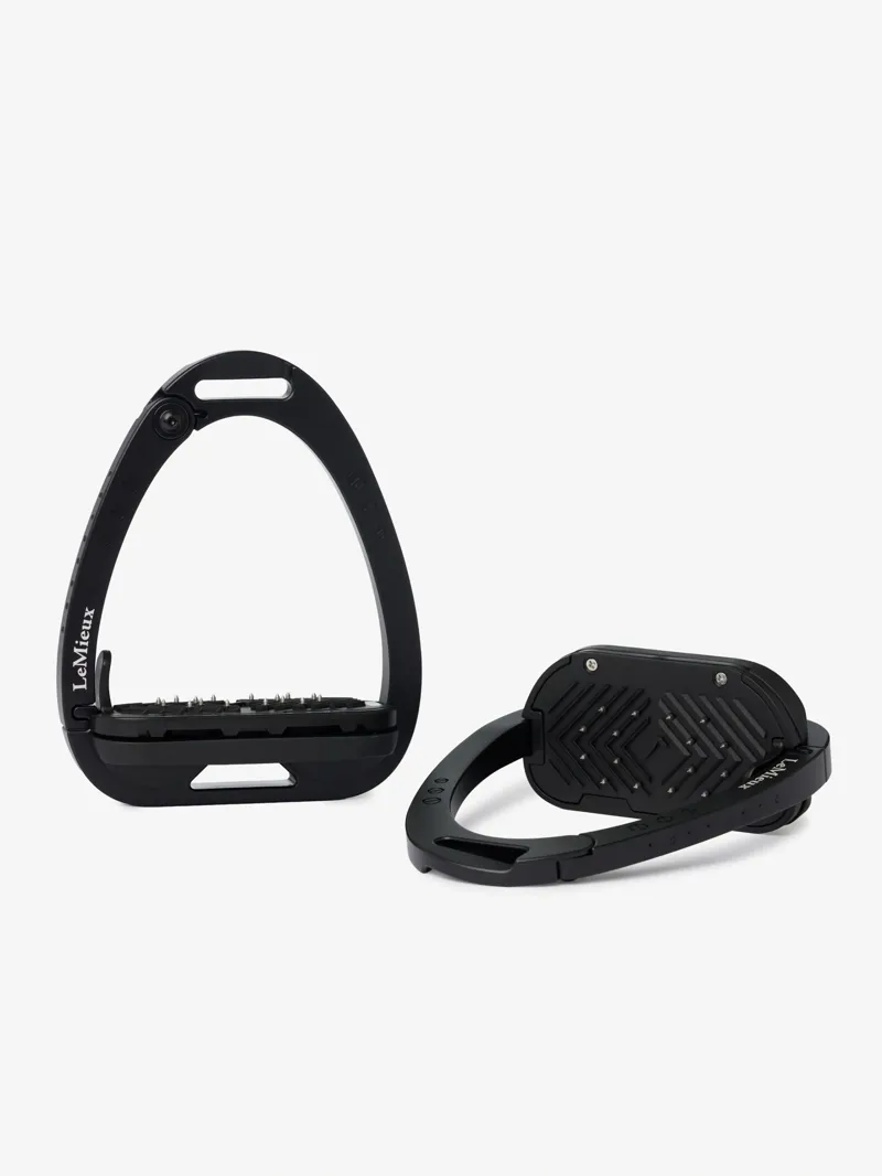 LeMieux Brilliance Vector Balance Stirrups in Black